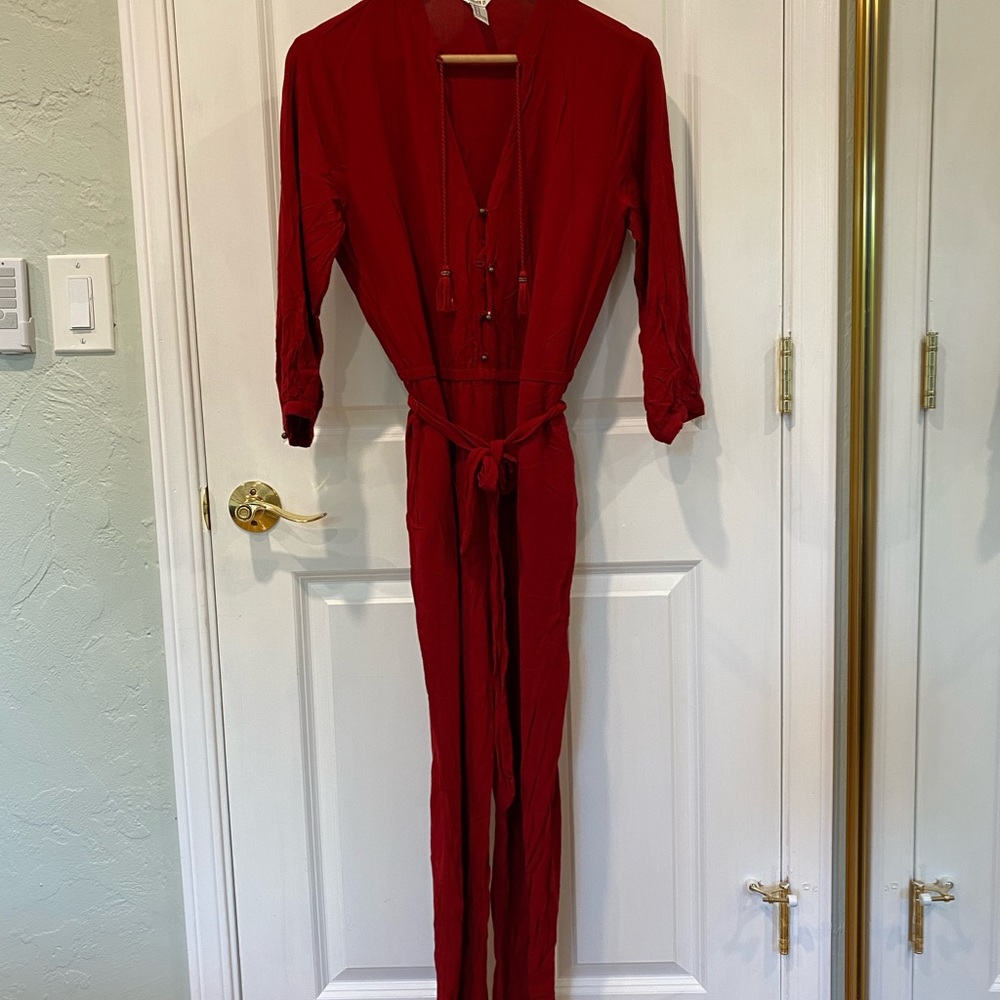 Red jumpsuit